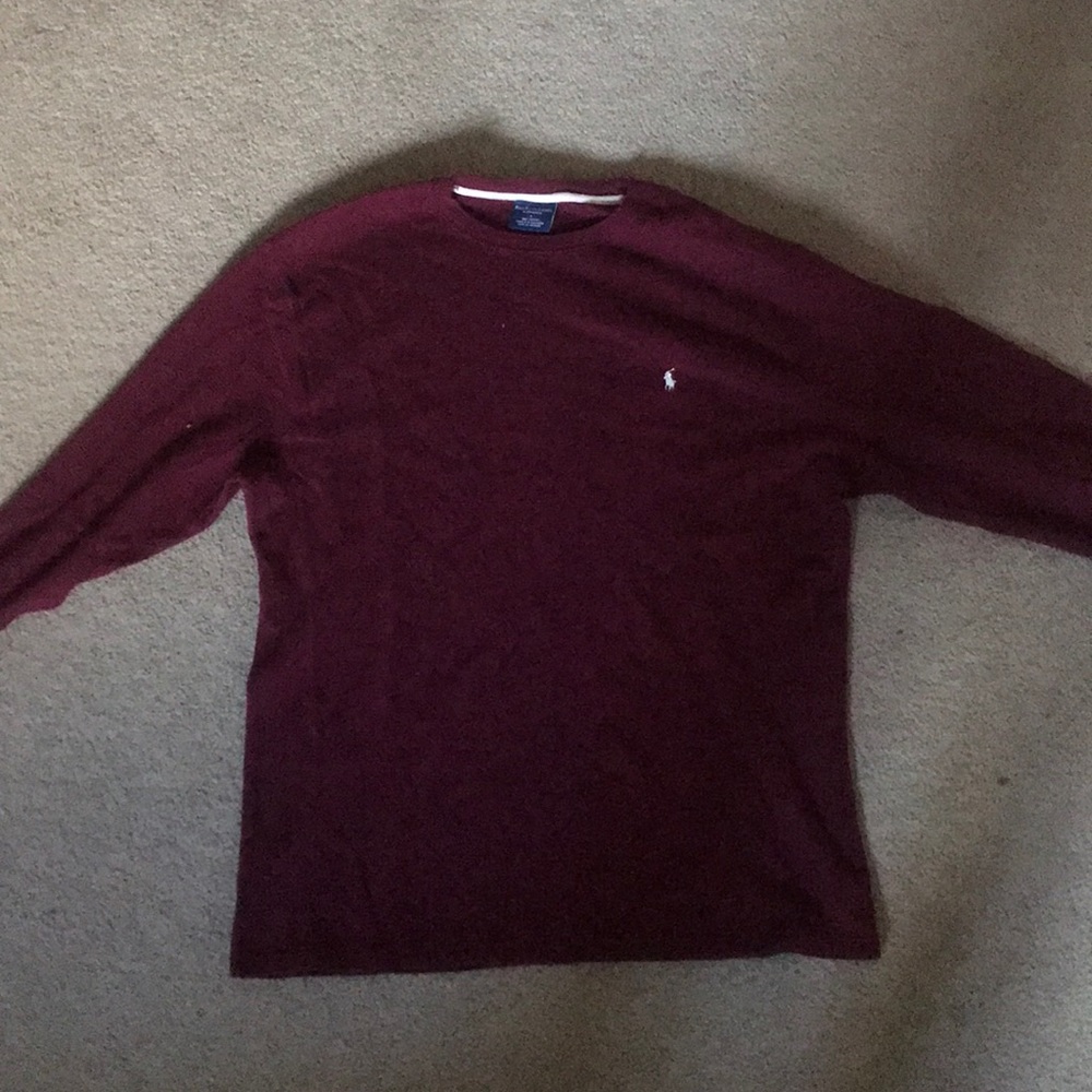 Maroon Polo Longsleeve Tshirt